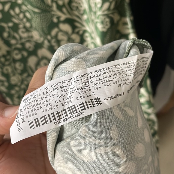 ZARA Green Floral Midi Dress | NWOT - Picture 10 of 14